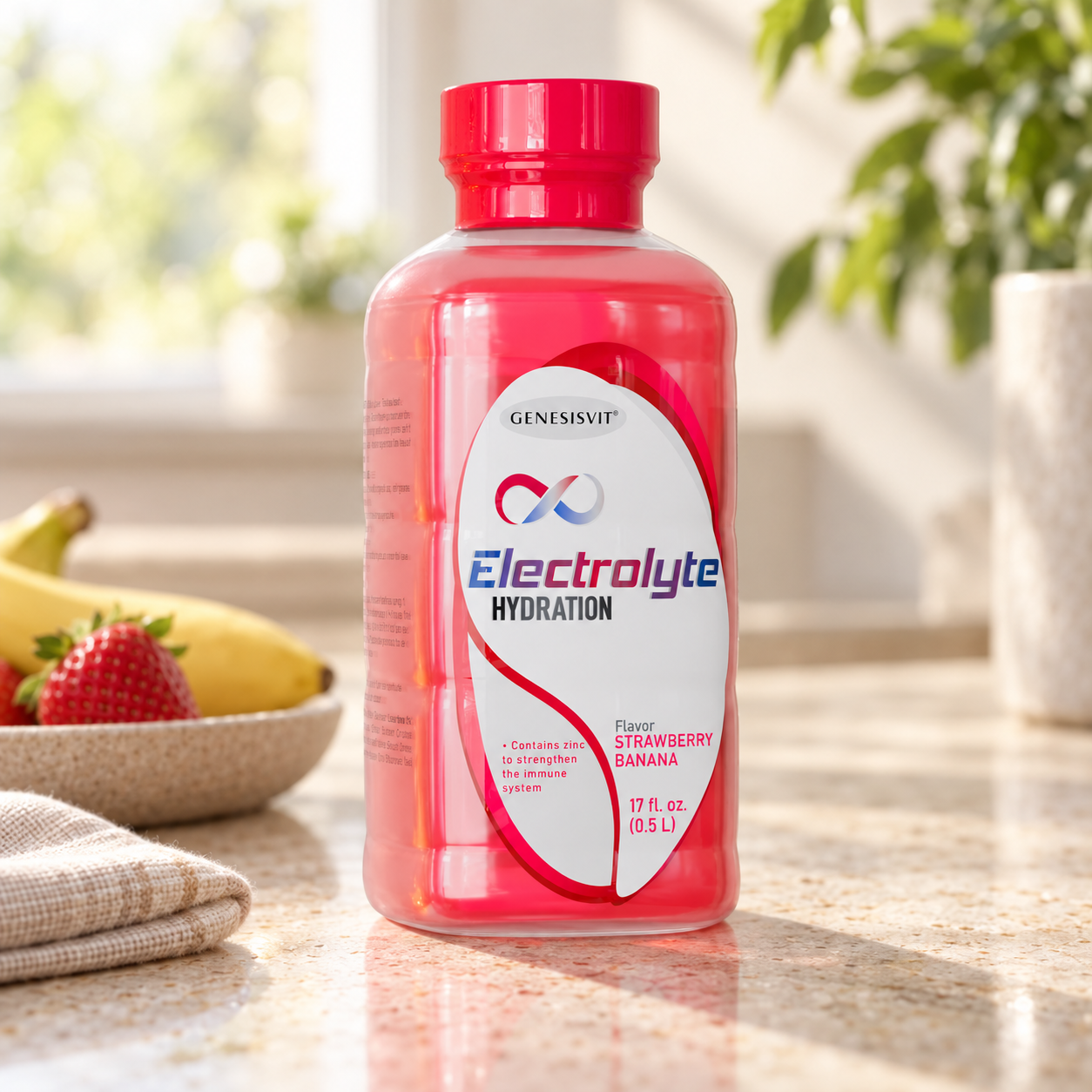Genesisvit® Electrolyte Solution 16.9 fl oz each - 12 Pack (Strawberry/Banana)