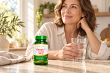 GenesisVit Omega 3 60 softgels bottle in a sunlit home routine