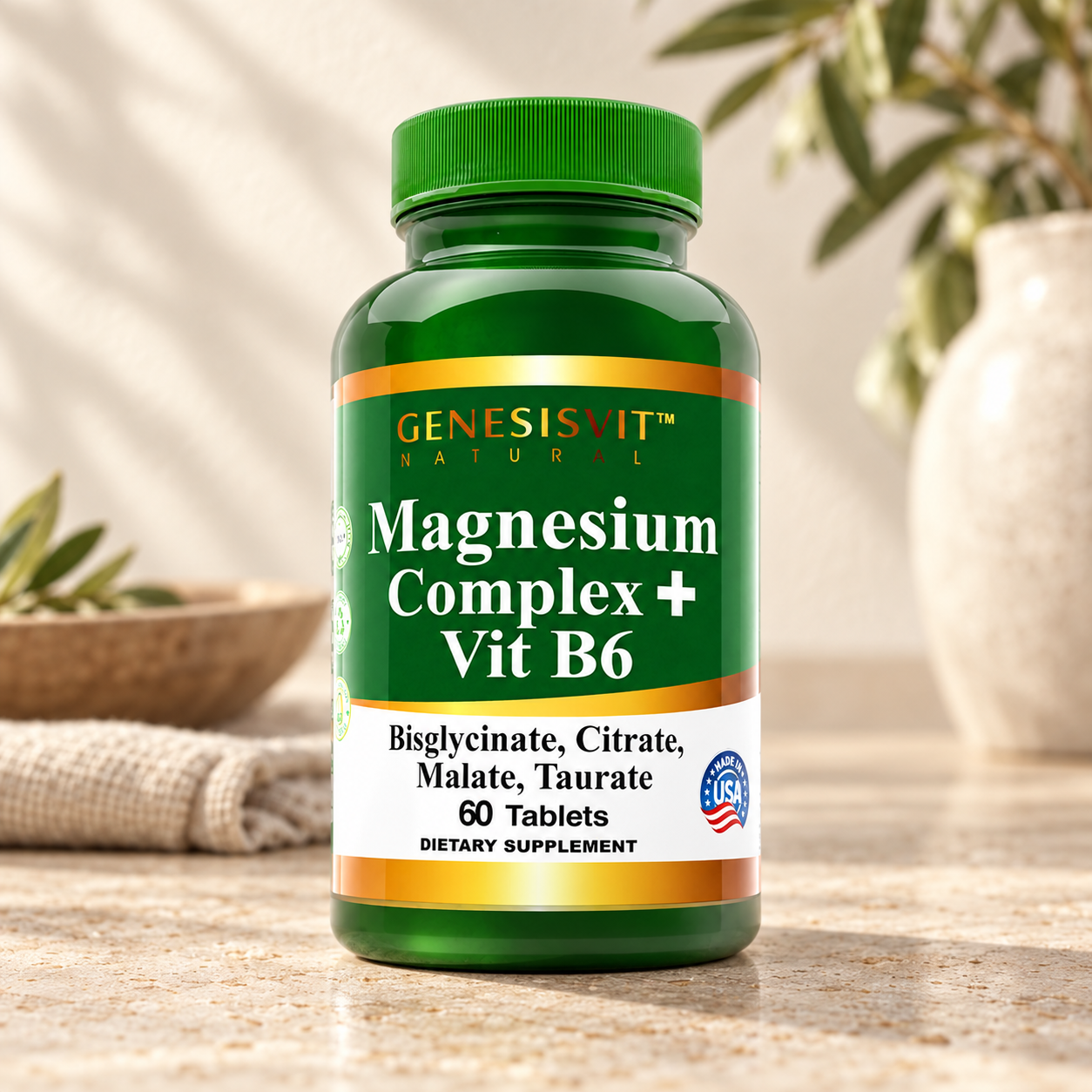 Genesisvit Magnesium Complex + Vitamin B6 - 60 Tablets