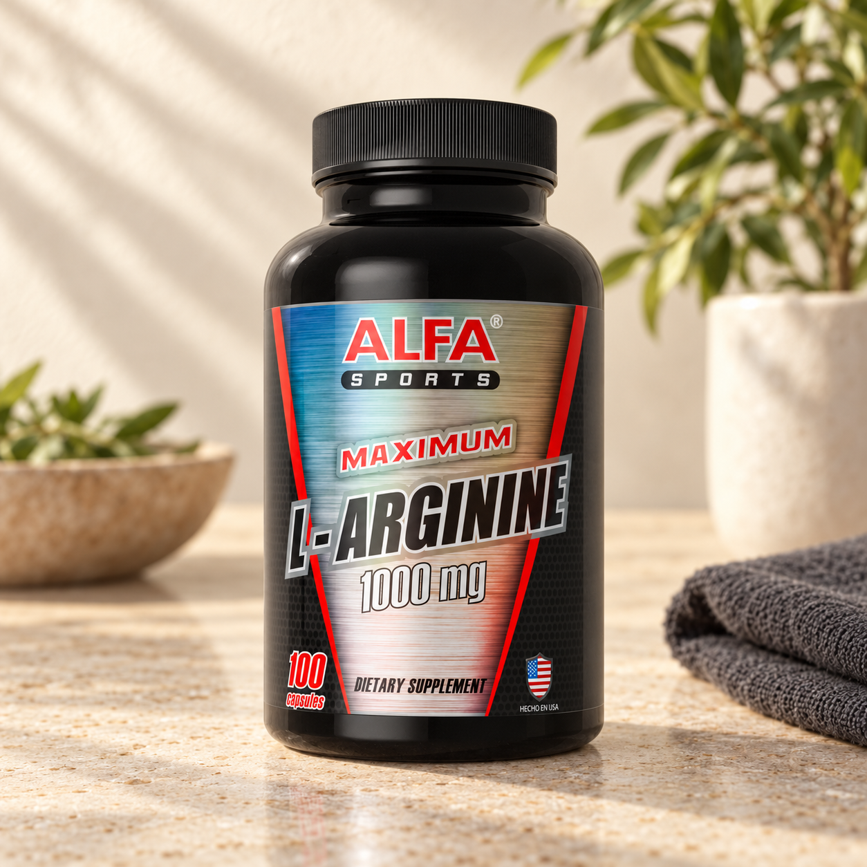 Maximum L Arginine 1000 mg - Muscle Builder - 100 capsules