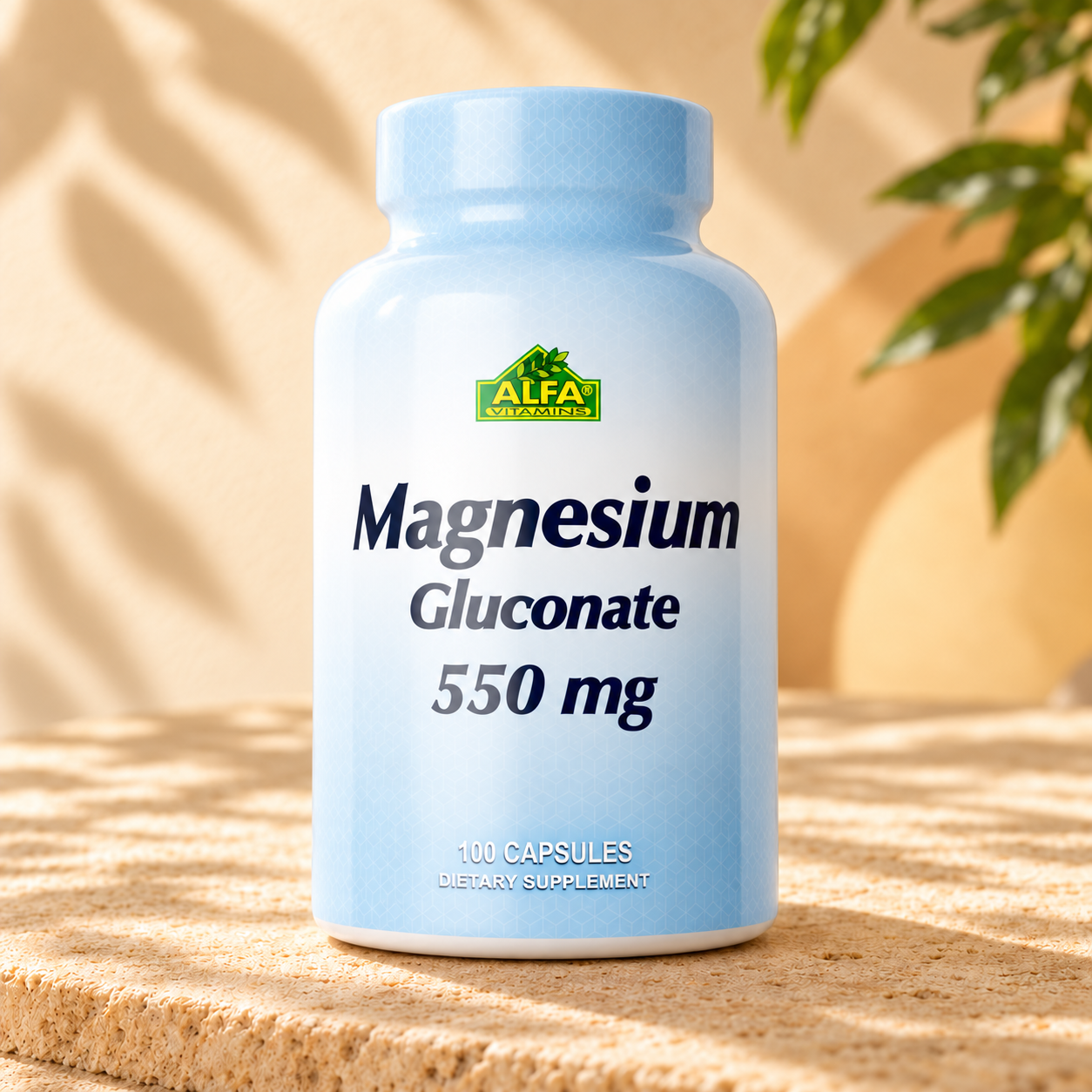 Magnesium Gluconate 550 mg (30 mg Elemental Magnesium) - 100 Capsules