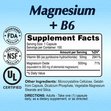 Magnesium Plus B-6 500 mg - 100 tablets