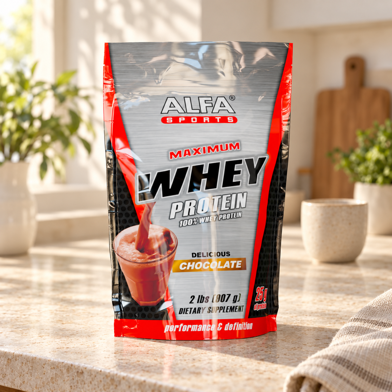 Maximum Whey Protein Powder - 2 Pounds Bag (Chocolate)