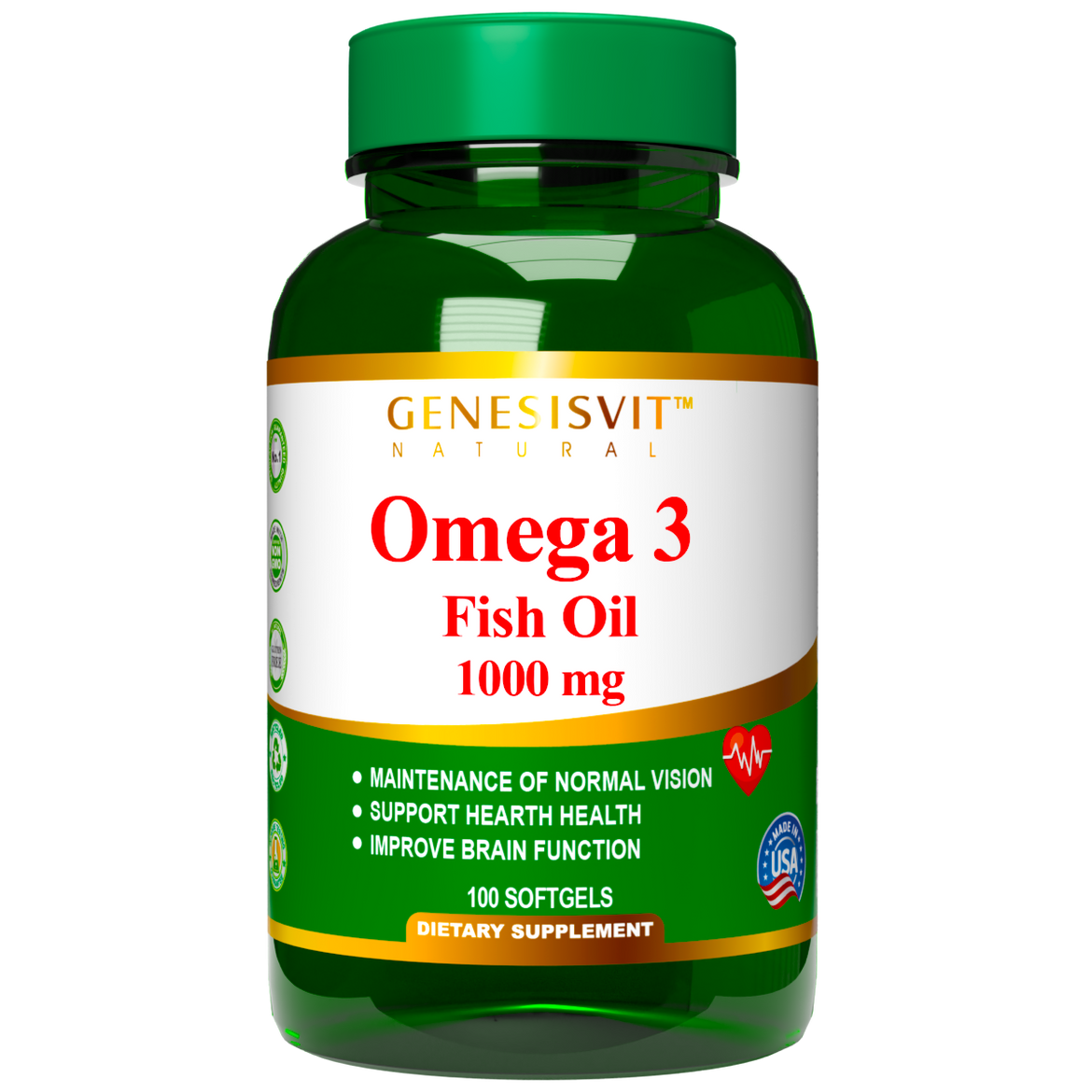 Genesisvit® Omega 3 Fish oil  - 100 Softgels
