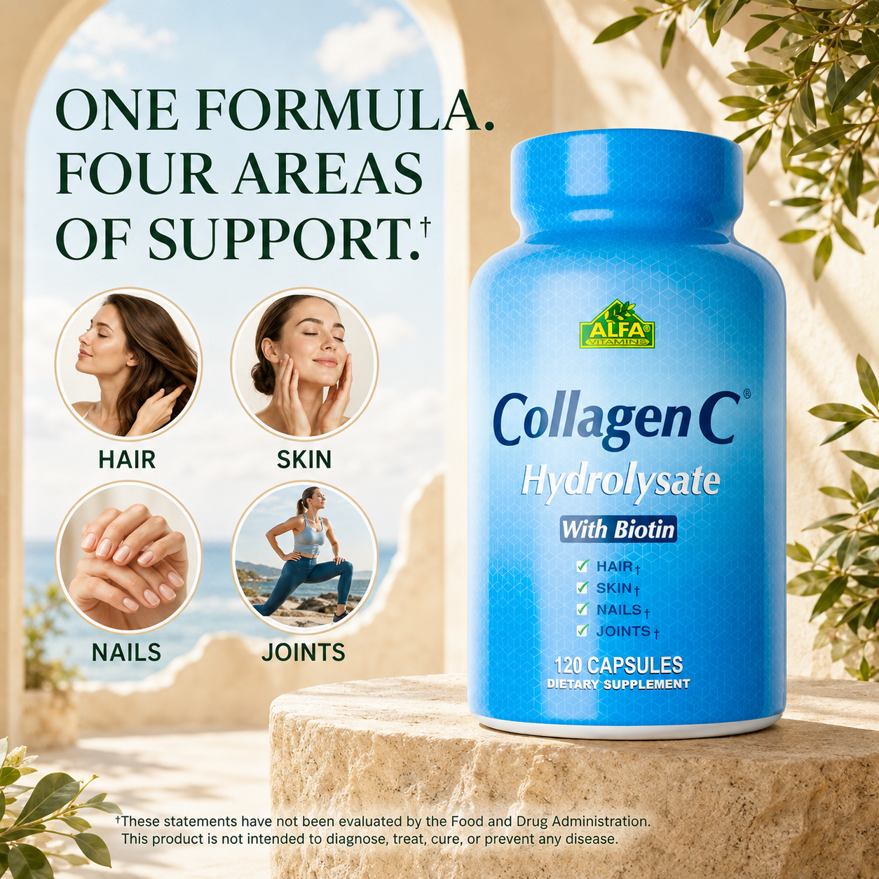 CollagenC Hydrolysate with Biotin -PREMIUM FORMULA - 120 capsules
