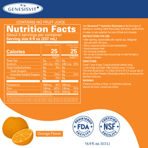 Genesisvit® Electrolyte Solution 16.9 fl oz each - 12 Pack (Orange)