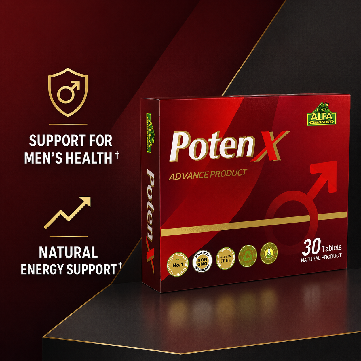 Poten X men's health and natural energy benefits