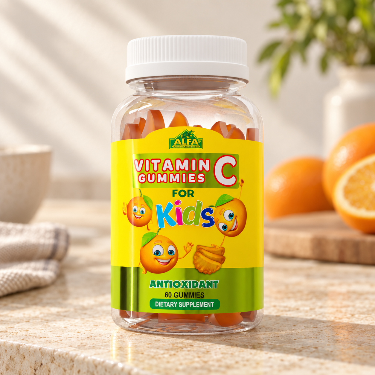 Vitamin C Gummies for Kids - 250 mg per Serving - 60 Gummies