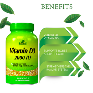 Vitamin D3 2000 IU - 250 Softgels
