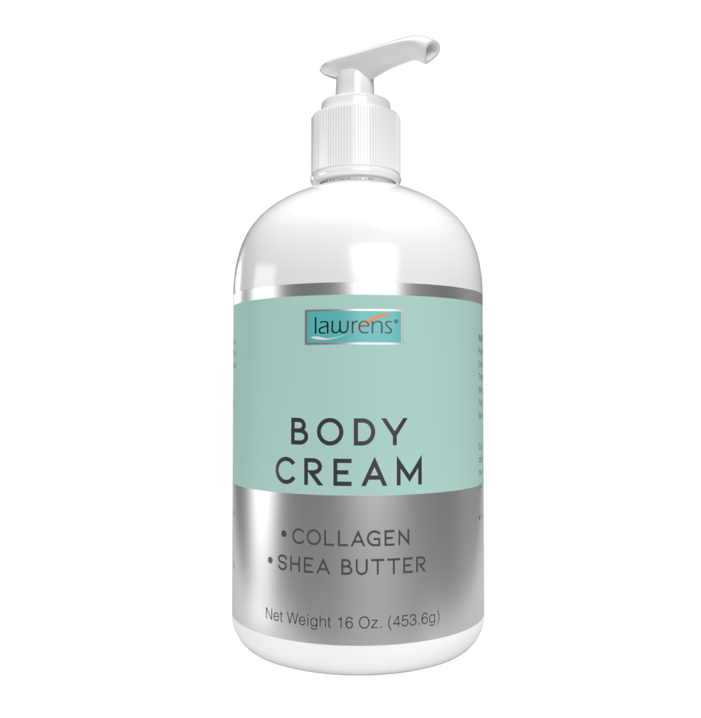 Body Cream Collagen with Shea Butter by Lawrens Cosmetics - 16 oz