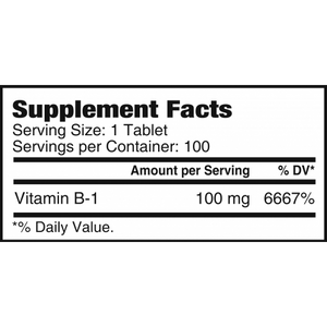 Vitamin B1 100 mg - 100 tablets