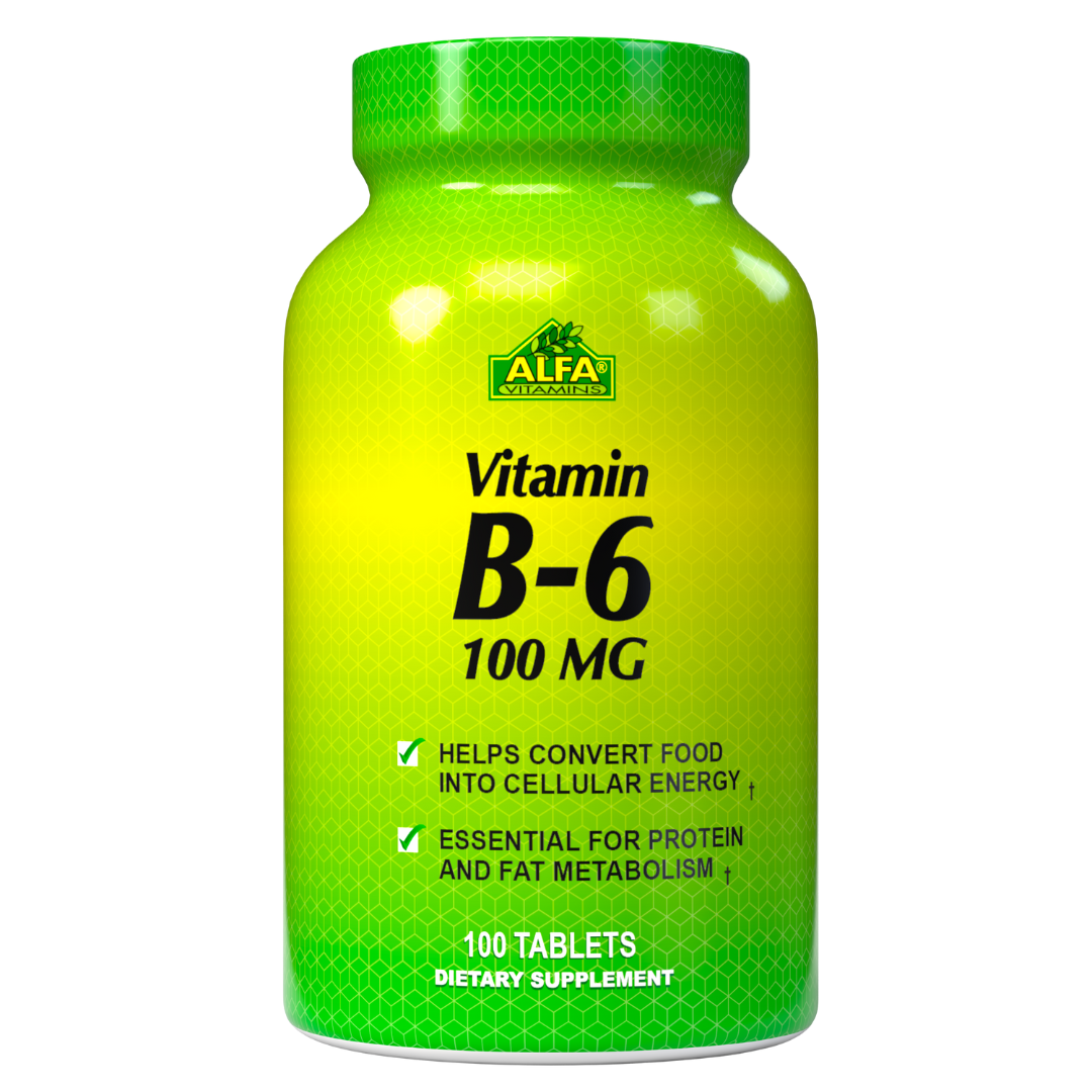 Vitamin B6 100 mg - 100 Tablets