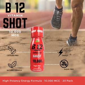 B12 Vitamin Shot with 10,000 MCG  - 20 Pack