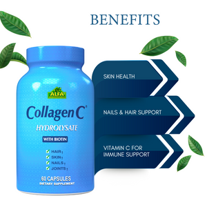 CollagenC Hydrolysate with  Biotin - 60 capsules bottle - 4 Pack