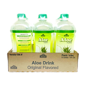 Aloe Vera Drink Original 56oz 6 Pack Alfa Vitamins Store