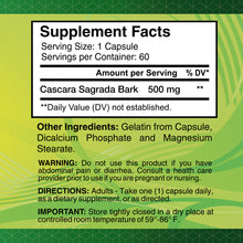 Cascara Sagrada 500 mg - 60 capsules