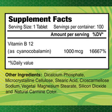 Vitamin B12 1000 mcg - 100 tablets