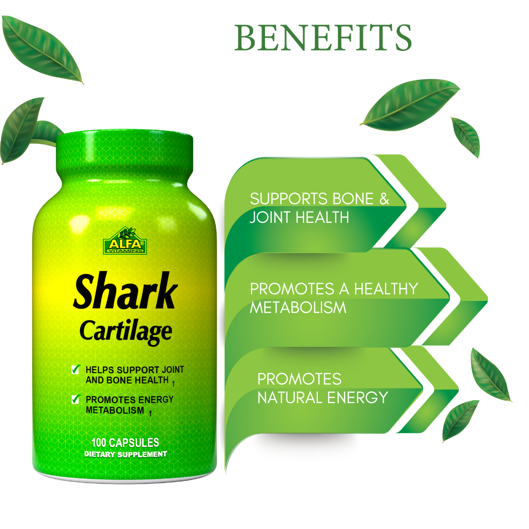 Cartilege Supplement Shark Cartilage Capsules 1500mg – Alfa Vitamins Store