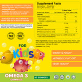 Existing omega3 gummies 60 Supplement Facts and ingredients reference